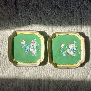 2 porcelain decorative jewelry dish